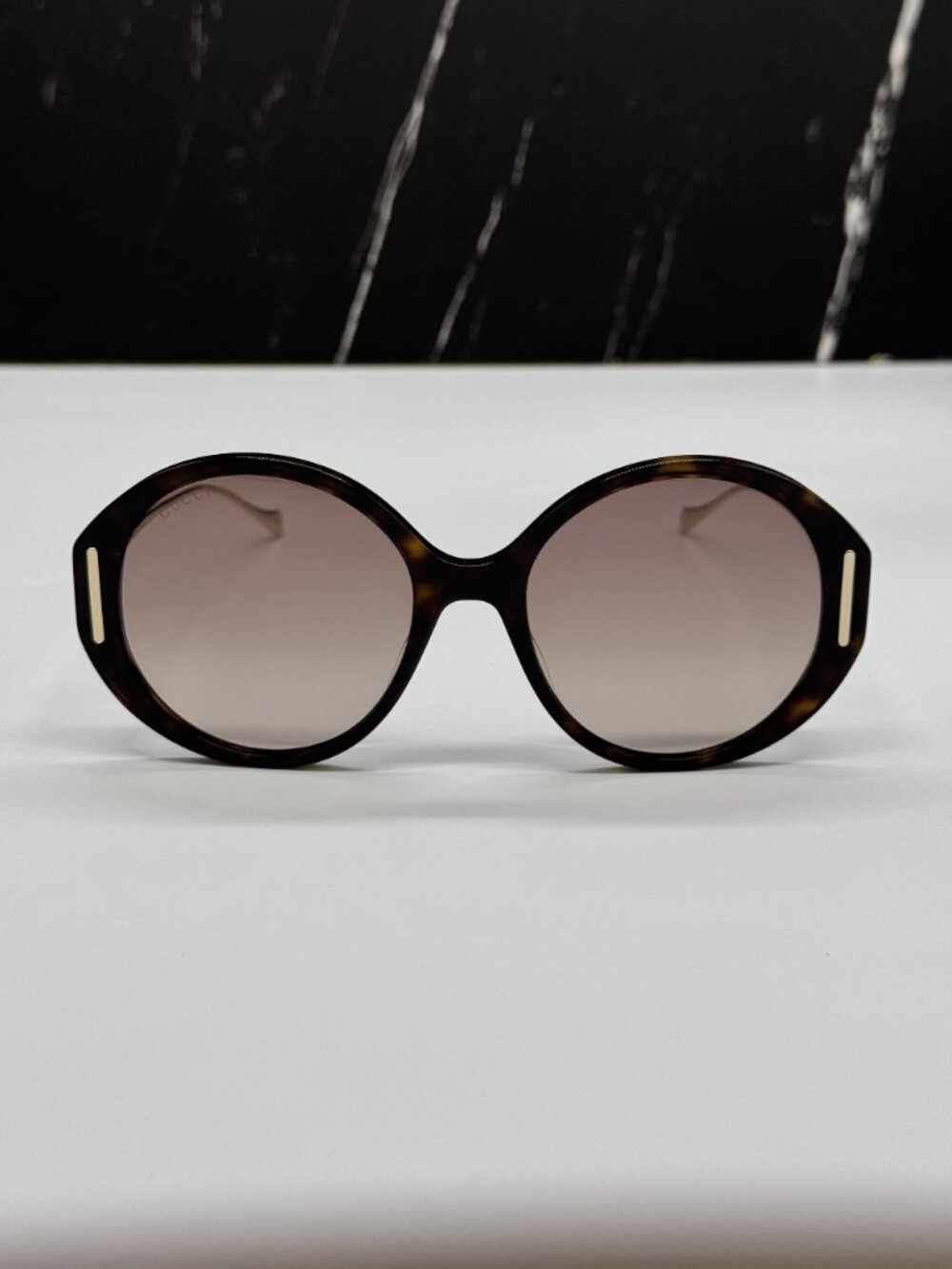 NEW GUCCI GG1202S 003 SUNGLASSES OVERSIZED GOLD/HAVANA WOMEN EYEWEAR - Picture 5 of 11